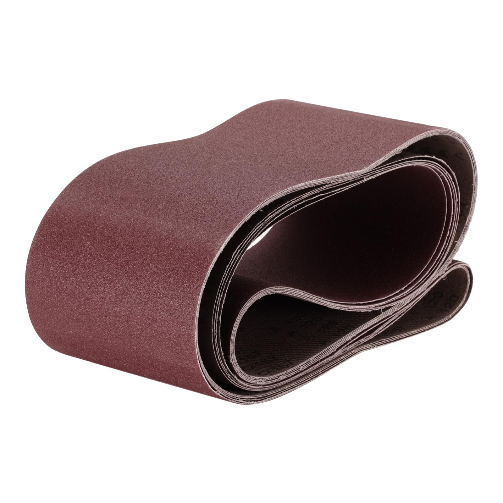 sourcing map 5 bandas de lijado de 6 x 89 pulgadas, grano 120, óxido de aluminio, lijadora, papel de lija para pulir madera y metal, color marrón rojizo