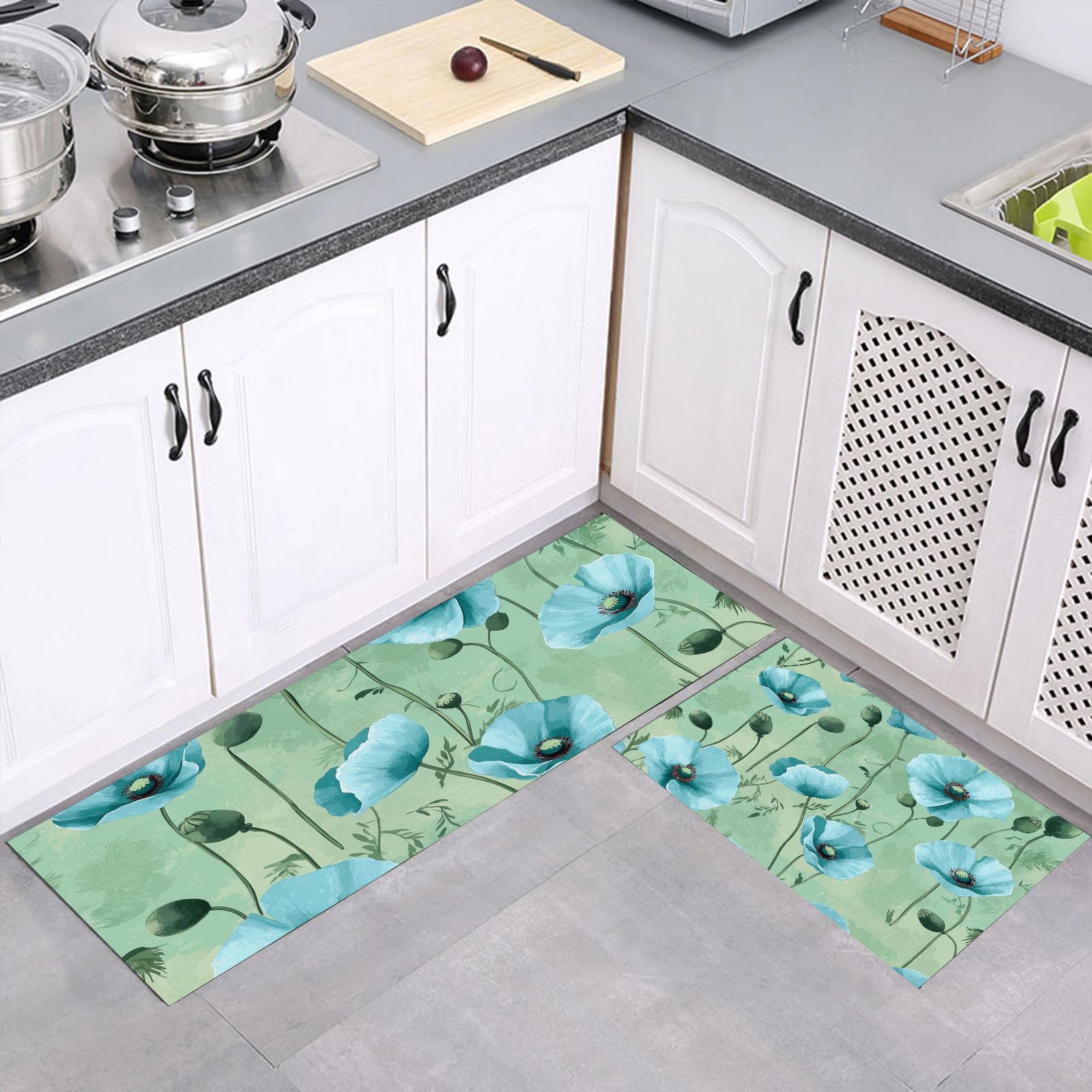 Tapis de cuisine antidérapant lavable pour protéger le sol des taches et éclaboussures