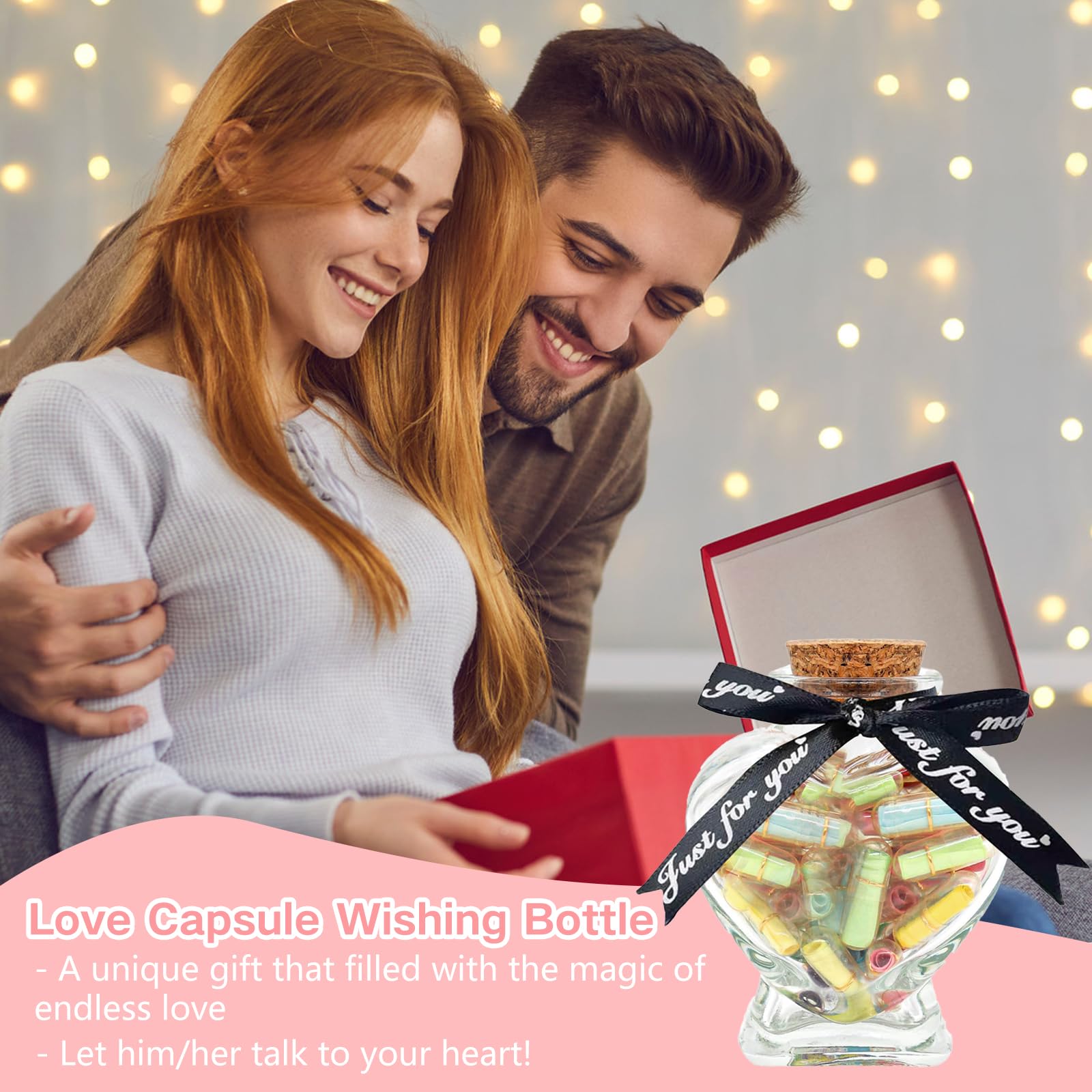 Message in a Bottle 101 PCS Capsule Letters Love Wishing Bottle Gifts for Couples