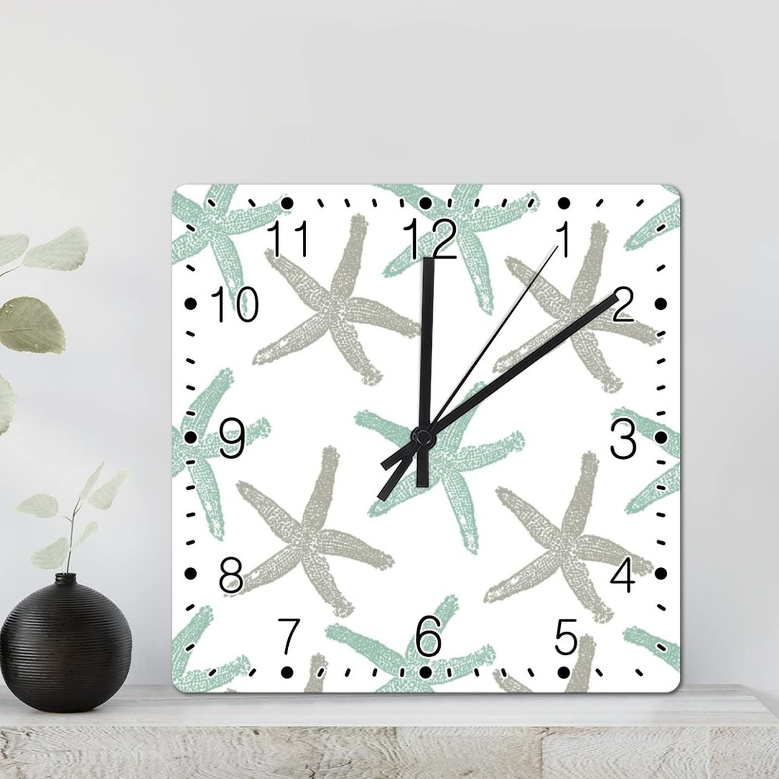 Horloge murale carrée sans bruit pour retrouver le sommeil