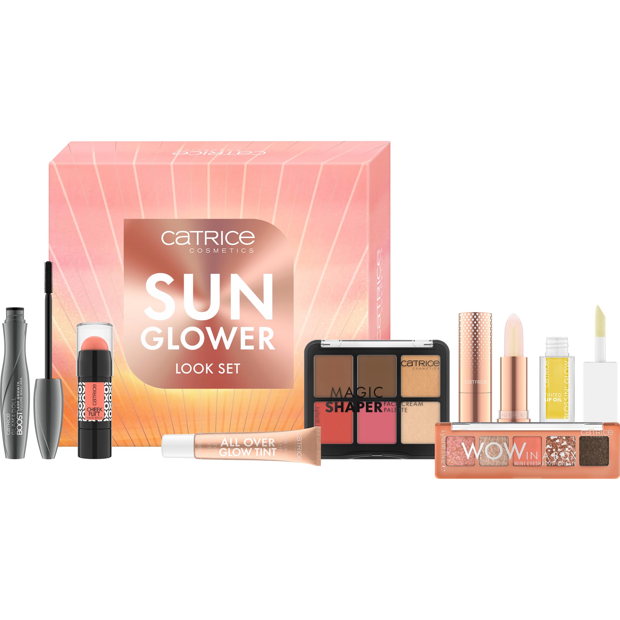 Catrice Sunglower Look Set, Multi Set, Glossy, Radiant, Acetone-Free, Vegan, No Microplastic Particles, Gluten-Free, Pack of 1
