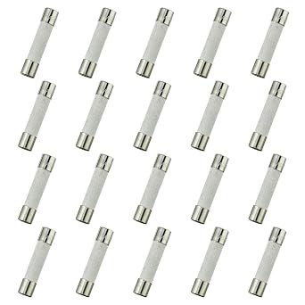 T7AL250V 20 Pcs 6x30 mm 0.24 x 1.18 inch Slow Blow Ceramic Tube Fuses 7A 250V