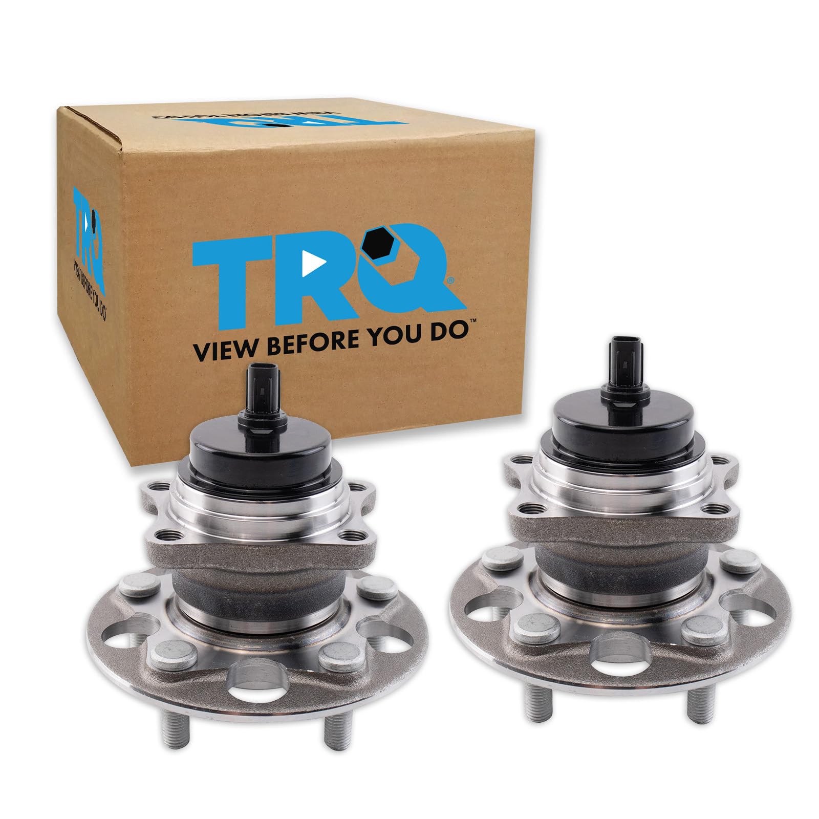 TRQ Rear Driver and Passenger Side Wheel Bearing &amp; Hub Assembly Set 2 Piece