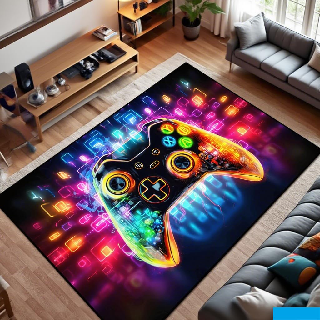 Tapis de fond contrôleur de jeu 3D transparent pour chambre d'enfant
