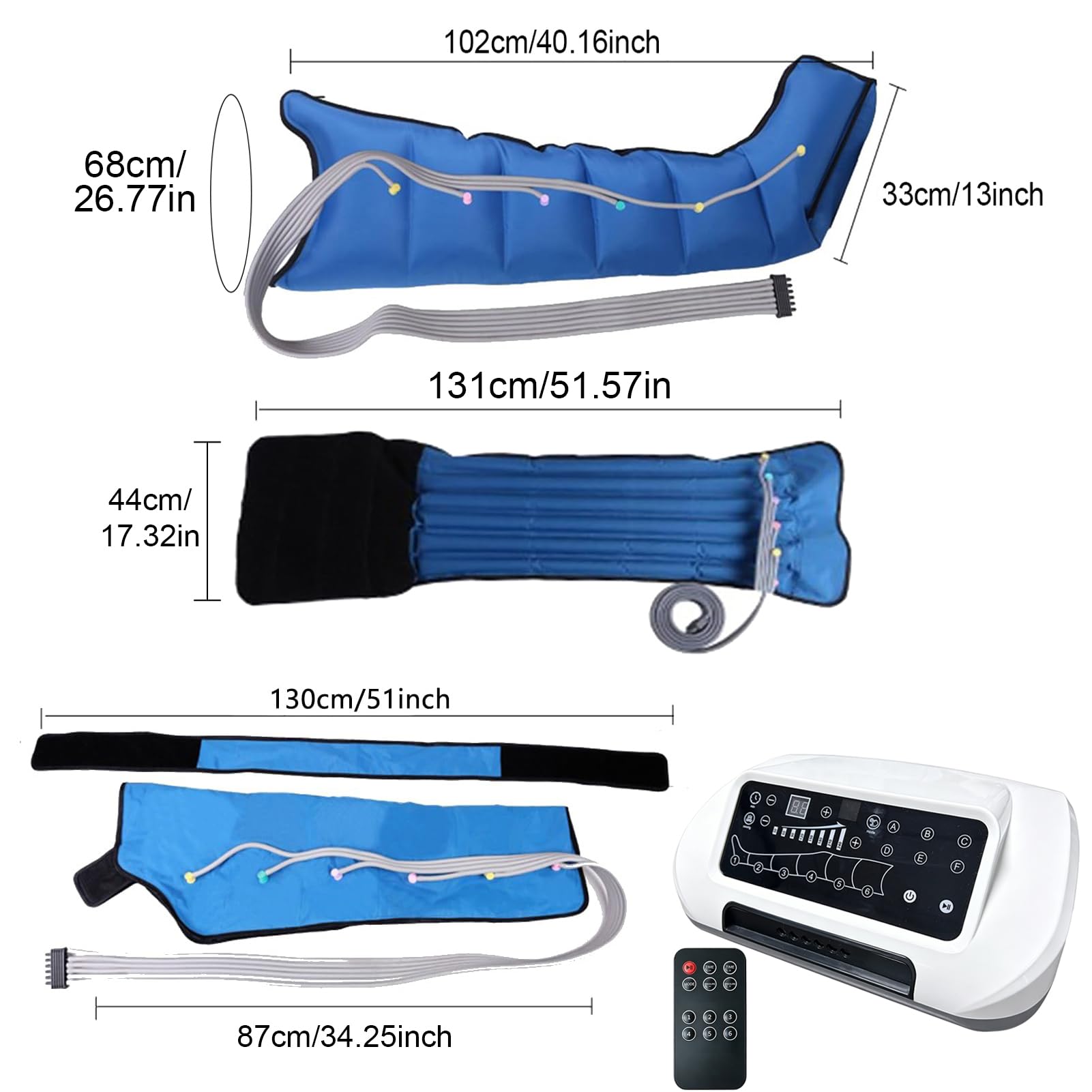 Pressoterapia Linfodrenaggio Professionale 6 Camere Macchinario Pressoterapia Per Casa Gambe E Addome E Braccio, Massaggio Linfatico Drenante Per Circolazione Con 6 Programmi
