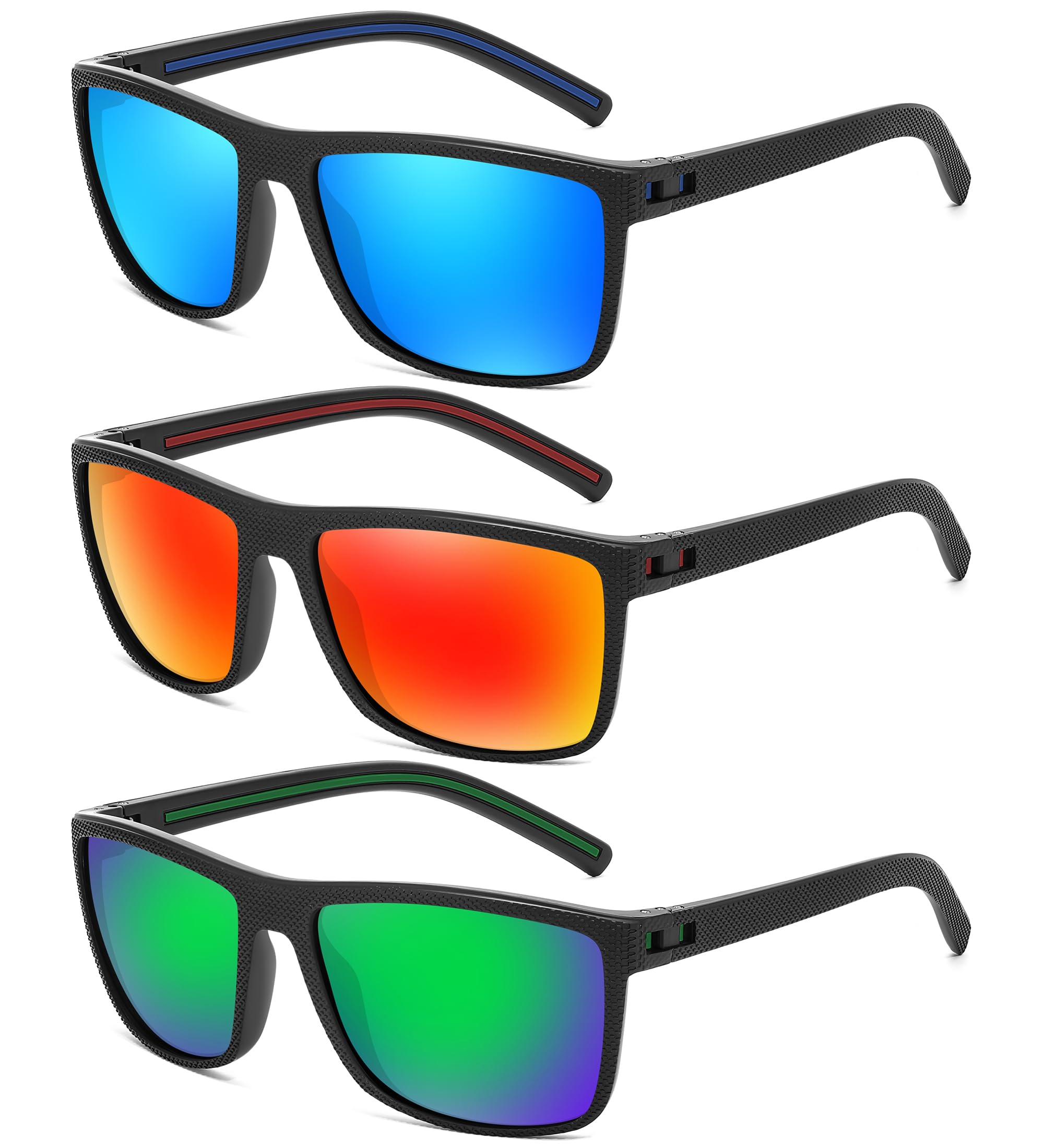 FEISEDY Polarized Sunglasses for Men and Women Lightweight Frame Sun Glasses with UV400 Protection for Driving Fishing B0301