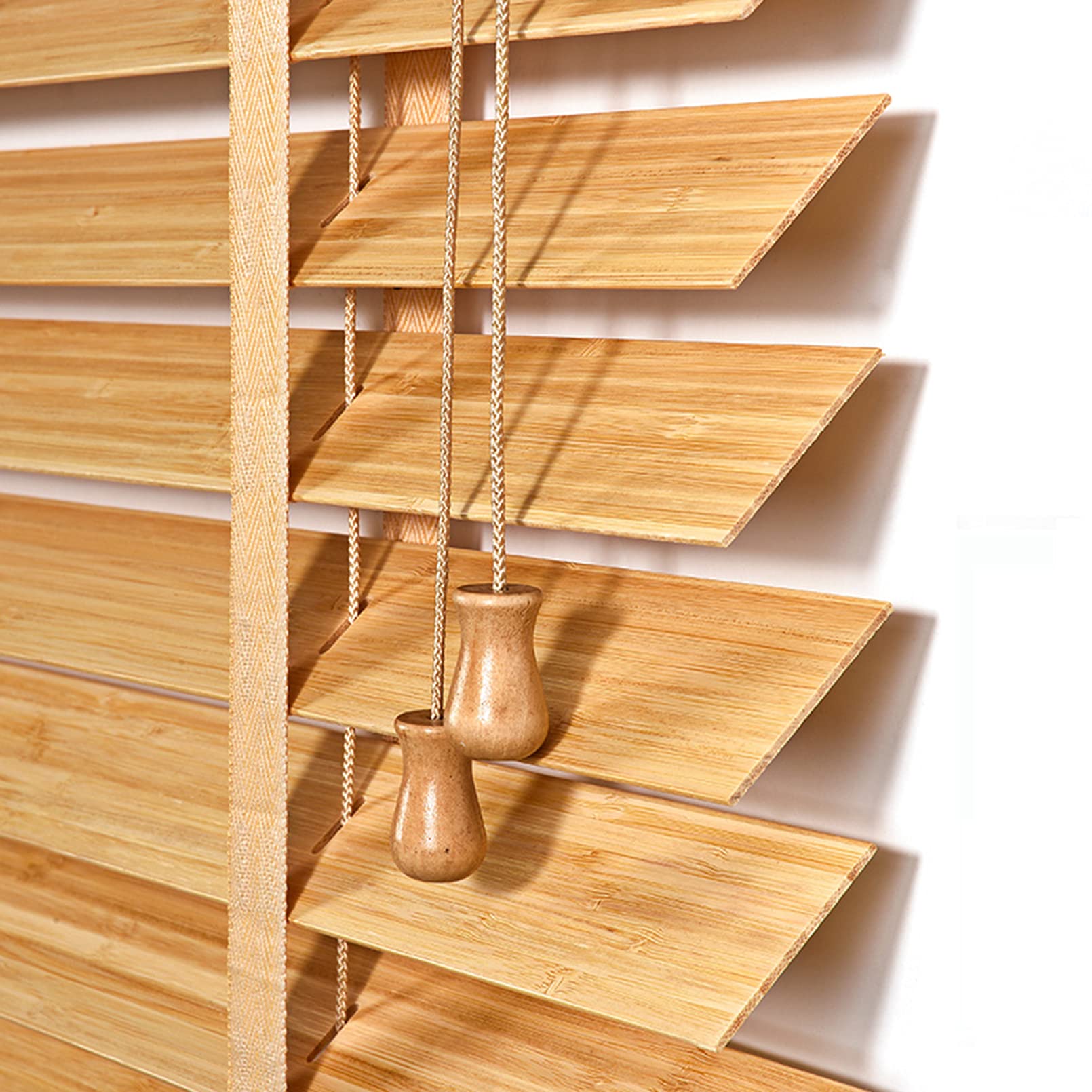 Bambus-Jalousien aus Holz für Zuhause und Büro, verstellbare Rollos (80 x 170 cm), perfekte Sichtschutz, natürliche Holzfarbe, ideal für Wohnzimmer und Arbeitszimmer