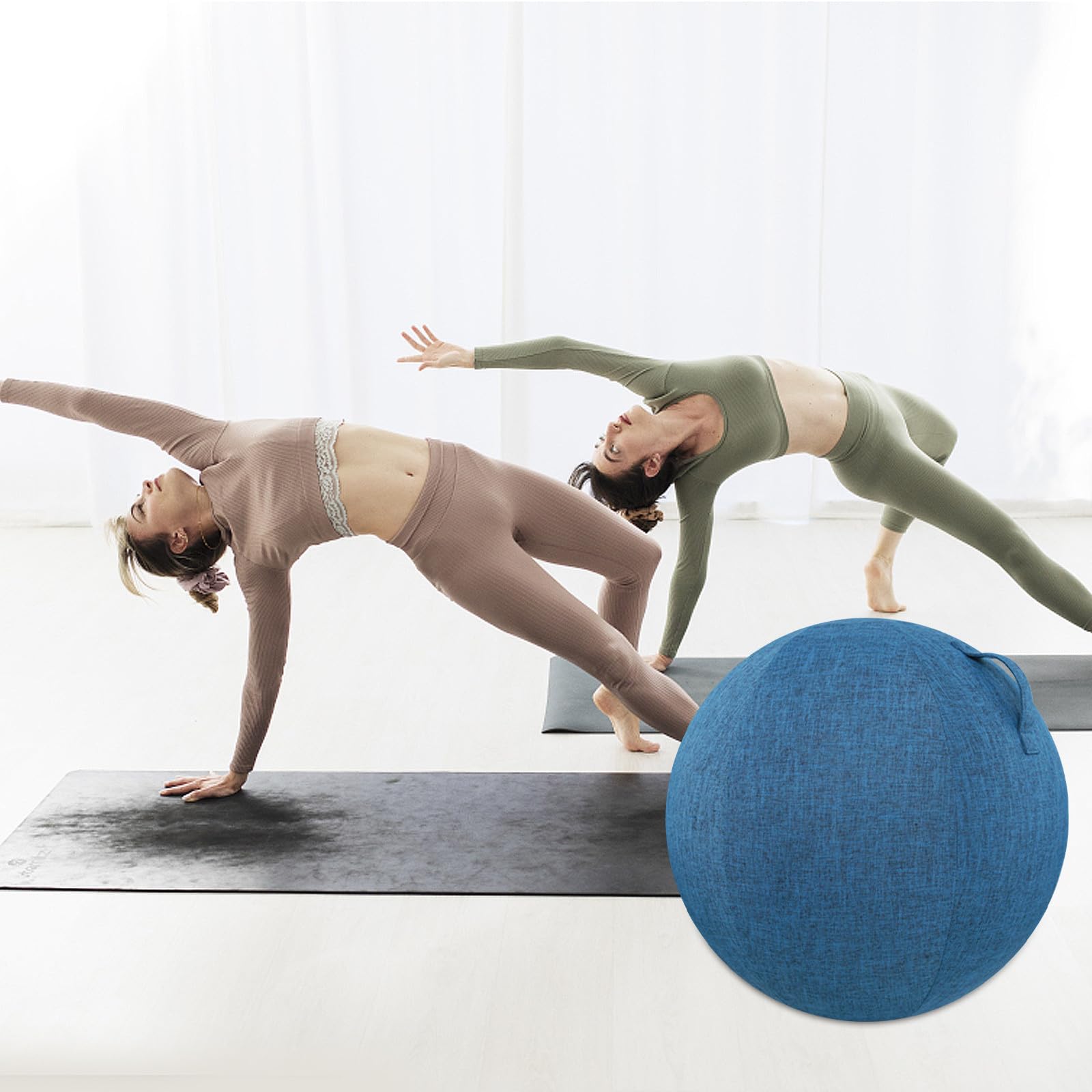 Baumwollhülle für Yogaball mit Rutschfester und Wiederverwendbarer Schutzhülle Atmungsaktives Yoga Zubehör für Komfortable Yoga Praxis zu Hause