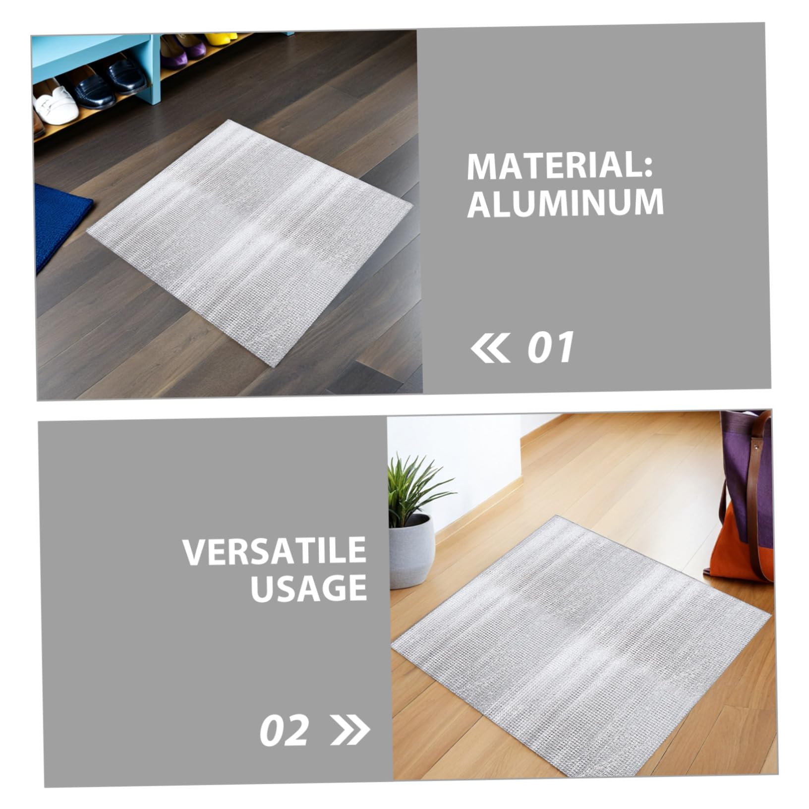 2 Set Copertura Isolante per Ventilazione Soffitta Protezione Termica per Ventilatore da Soffitta Copri Ventilazione Resistente e Facile da Installare Argento