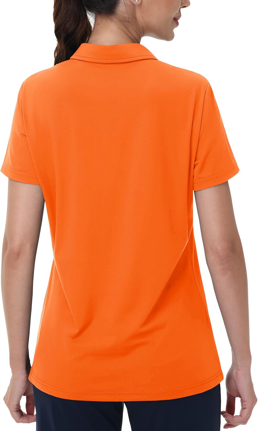 MAGCOMSEN Women's Golf Shirts Short Sleeve Polo Collared Tennis Shirt V Neck Quick Dry Sun Protection UPF 50+ - Image 2