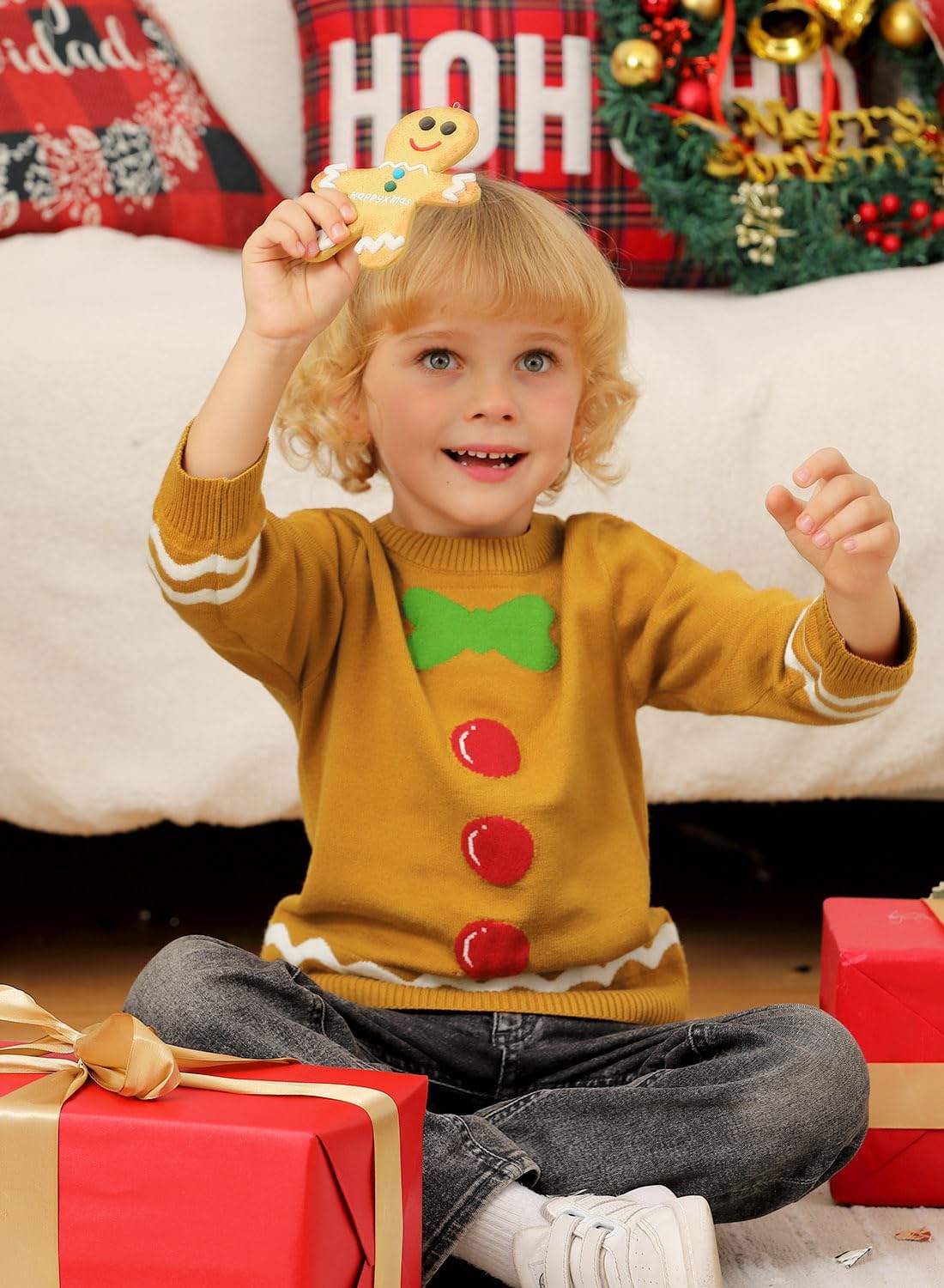 BesserBay Christmas Kids Ugly Knit Sweater Holiday Party Pullover 1-8 Years - Image 5