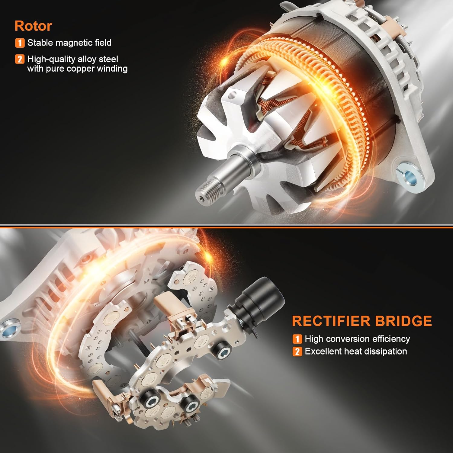 8301N 160 Amp New Alternator Replacement for 2007-2014 Chevy Silverado Tahoe Suburban Avalanche, GMC Yukon XL Sierra 1500 2500 3500, Cadillac Escalade & Hummer H2, 8301N ADR0369