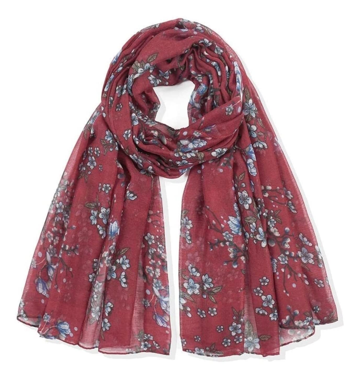 Bufanda Chal Bufandas Para Mujer Chal Bufanda Suave Y Ligera Retro Estampado Floral Chal Cruzado Suave y Cálida