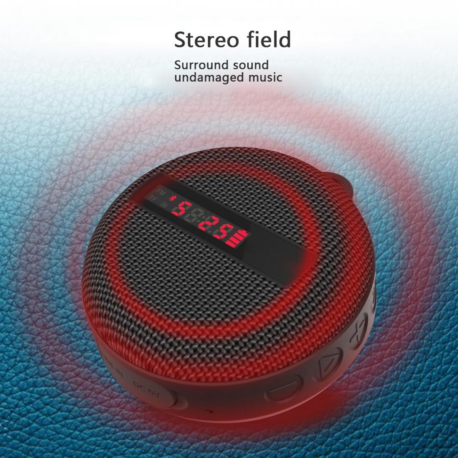 Keenso Altoparlante Bluetooth da Ciclismo, Altoparlante Bluetooth Wireless Portatile con Audio Bluetooth 5.0 IPX6 Piccolo Altoparlante Impermeabile per Bici (Black)