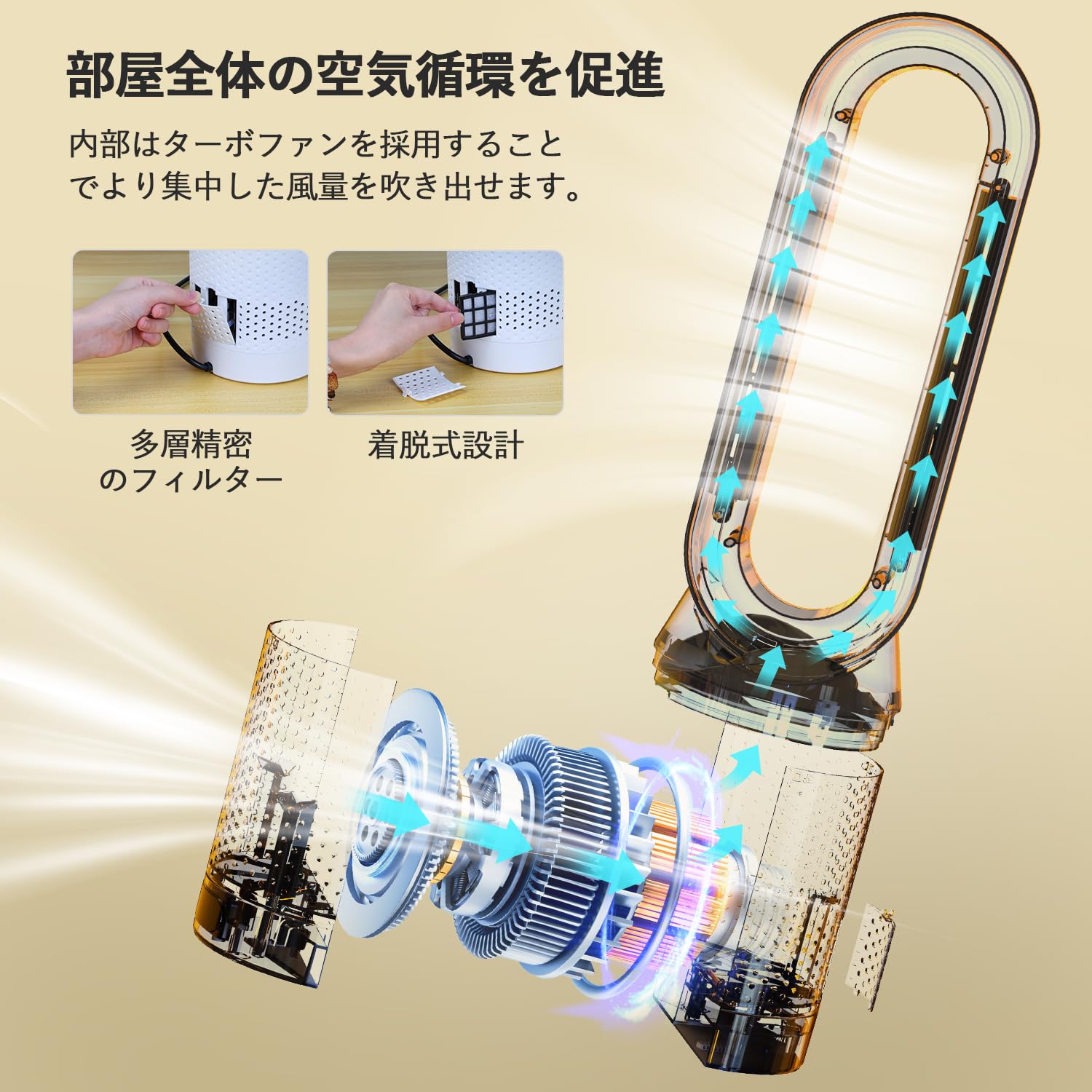 SAMONIC タワーファン 冷風機 3段階暖風【新品、未開封】 Amazon | 【2025新登場・冷暖兼用羽なし扇風機】SAMONIC タワー