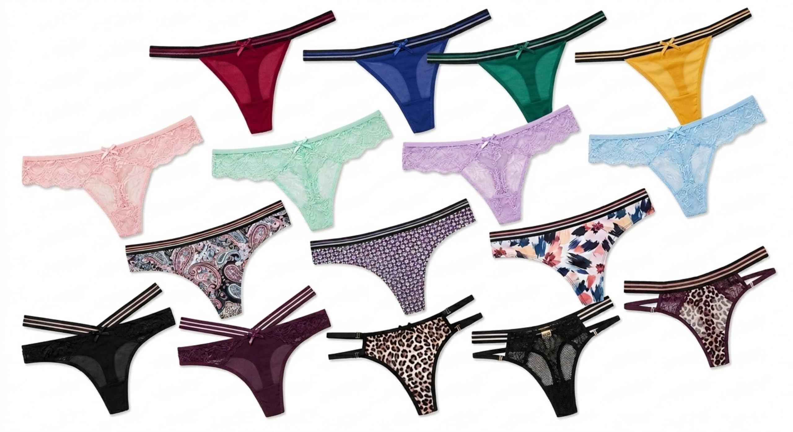 sizzlestyle Presents (Pk of 6) Affordable Women's Thong Underwear-picture-19