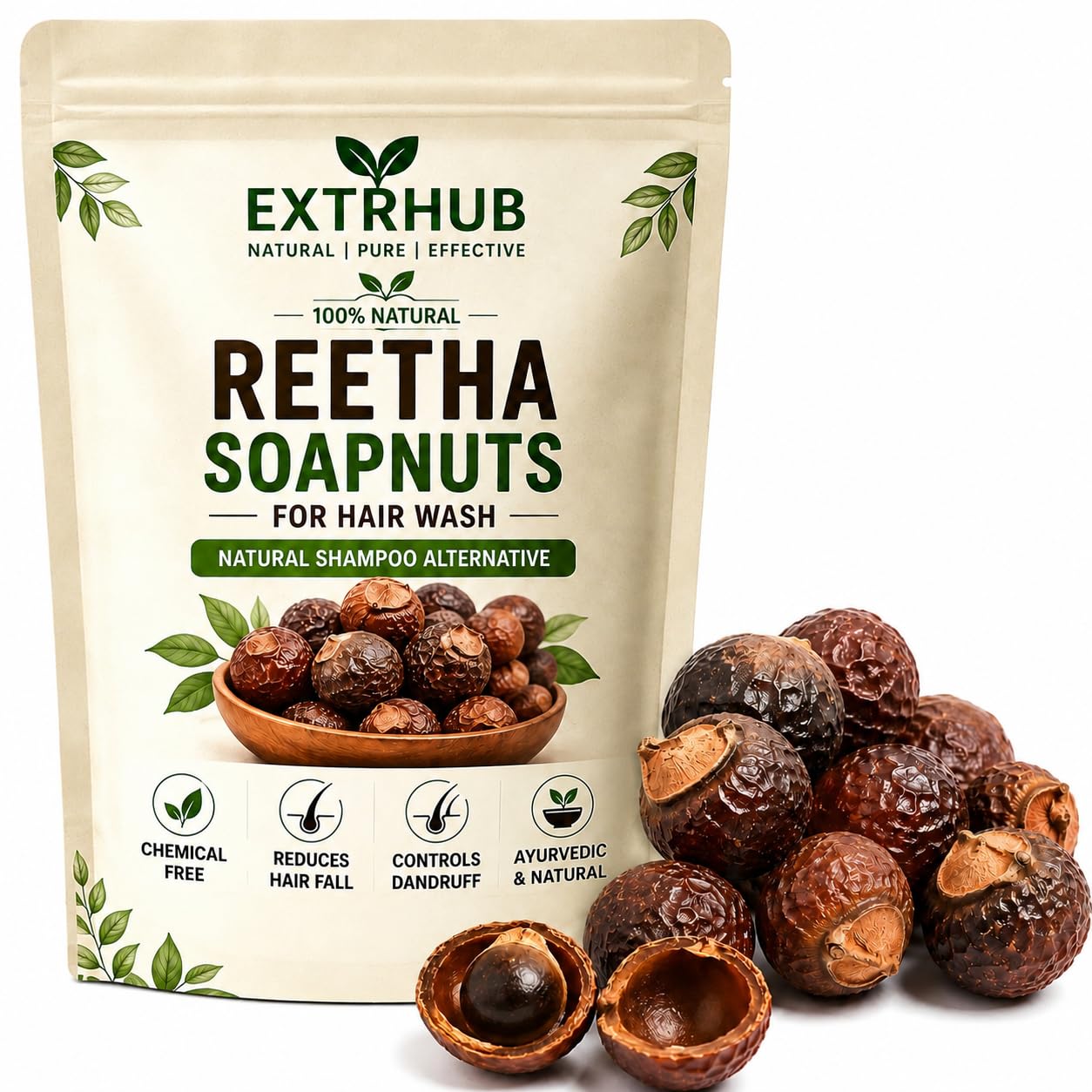 Reetha Soapnuts Dried, Aritha Raw, Kukudukayalu (1 Kg)-picture-10