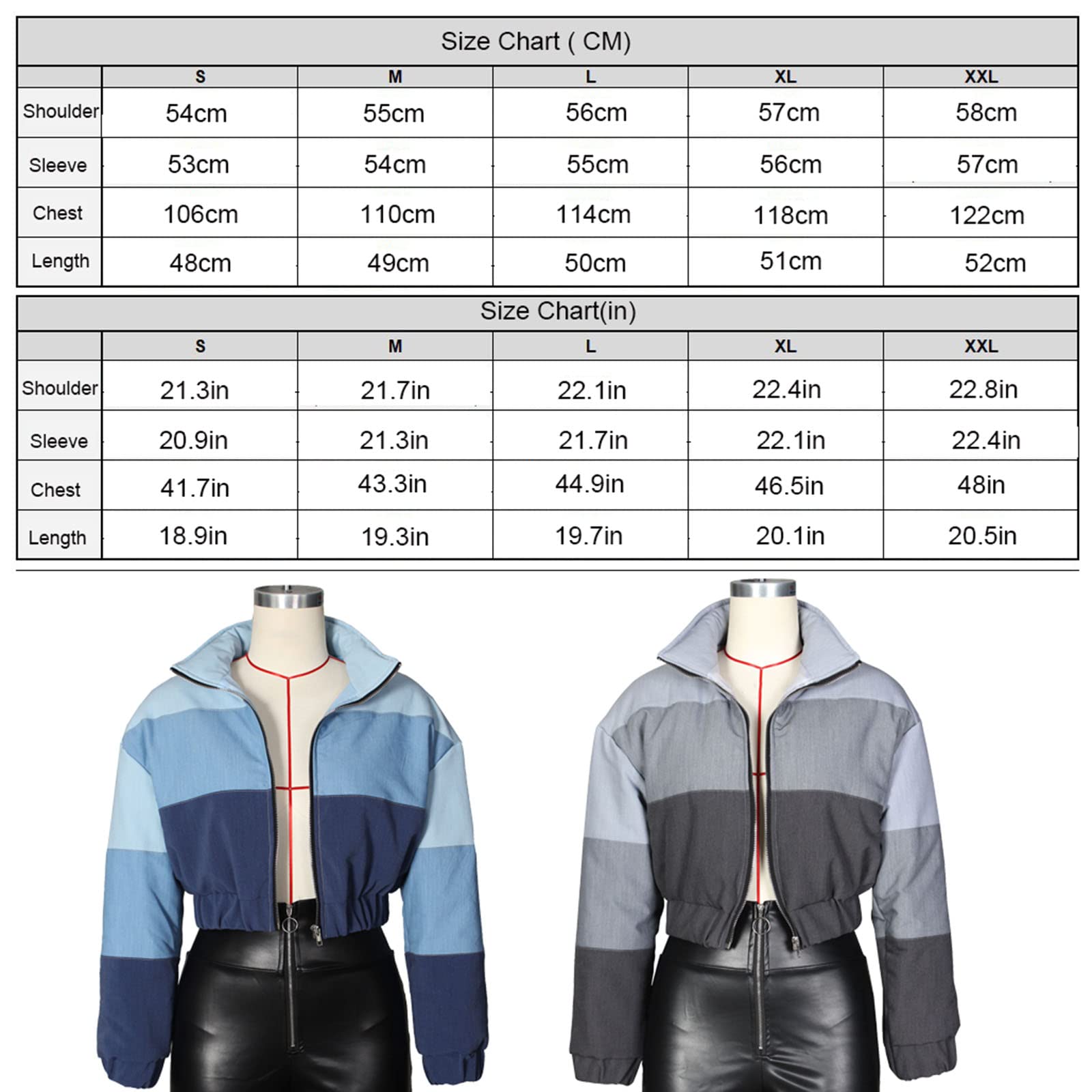 Chaqueta Acolchada Mujer, Mezclilla Chaqueta Corta De Plumas para Esquiar Viajar IR De Compras Calle Vacaciones Invierno O Principios De Primavera (Black Gray XXL)