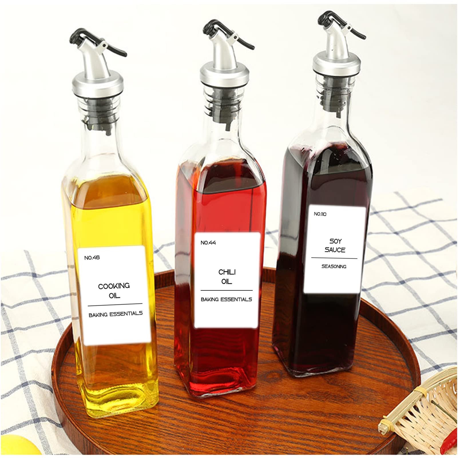 V2croft Lot De 160 étiquettes à épices Minimalistes Pré-imprimées