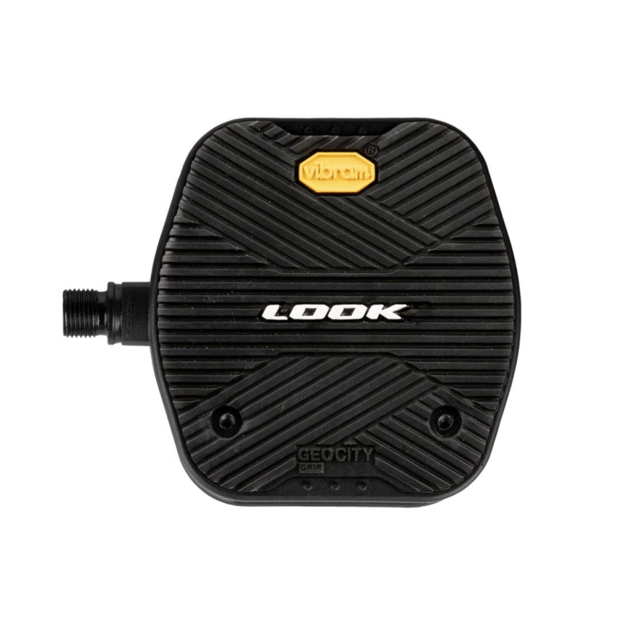 LOOKCycle - Geo City Grip - MTB Bike Pedals - Flat Pedals - Slip-Proof Safety - Innovative Activ Grip Rubber - Premium High-Performance Urban Bike Pedal - Black