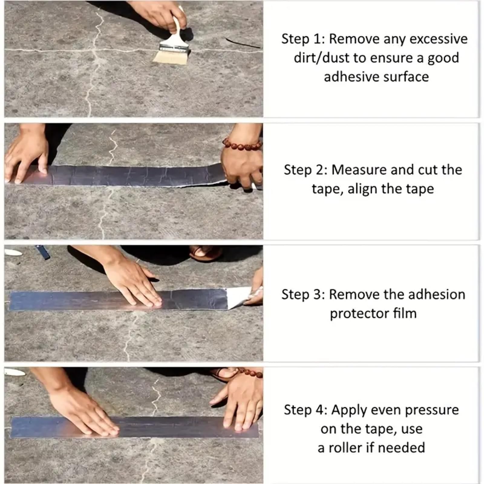 Nastro isolante in foglio di alluminio, Rotolo di nastro in foglio alluminio autoadesivo butilico resistente al calore in diverse dimensioni(100mmx10m)