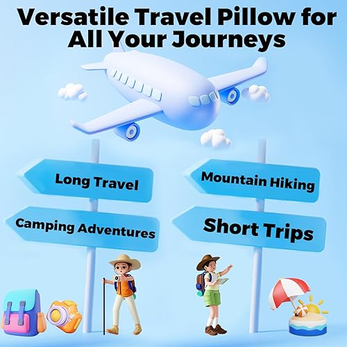 Miniatura 8 de Almohada de viaje, almohada de cuello rellenable para viajes, almohada de viaje rellenable que rellenas con ropa, se transforma en equipaje de mano