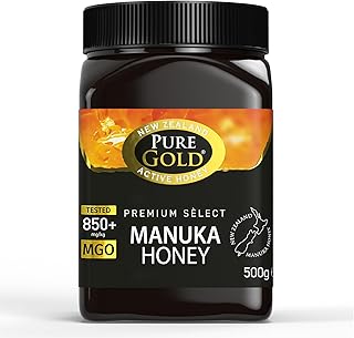 Pure Gold Manuka Honig 850+ MGO zertifiziert, Premium Neuseeland Manuka Honey 500g