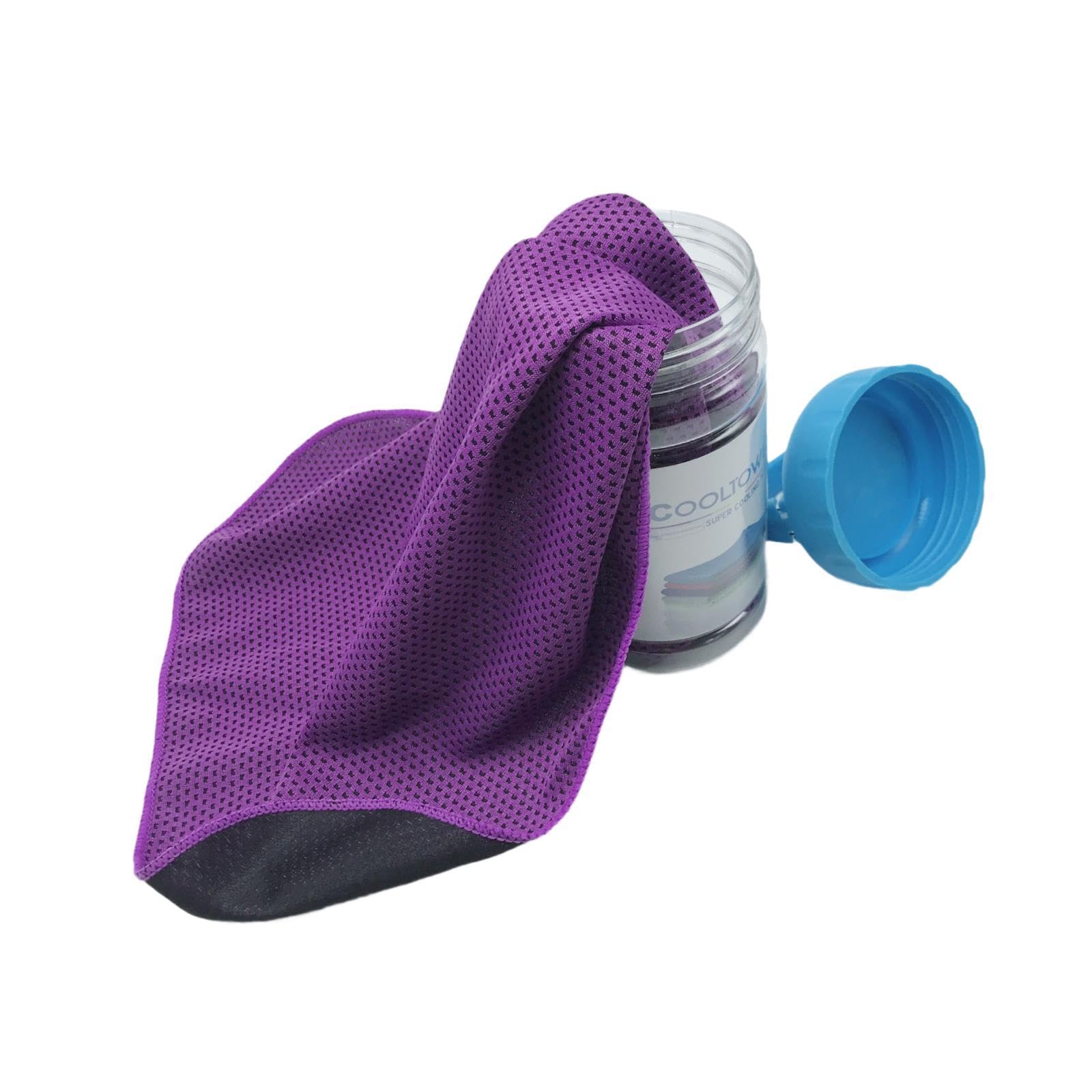 HEAVENGLOW Cooling Towel Sweat Absorbing Small-Size Headband for Running Cycling Summer Purple-Sporting Goods-Fitness Running & Yoga-Fitness Equipment & Gear-Gym Towels-1 Cooling Towel-image-28