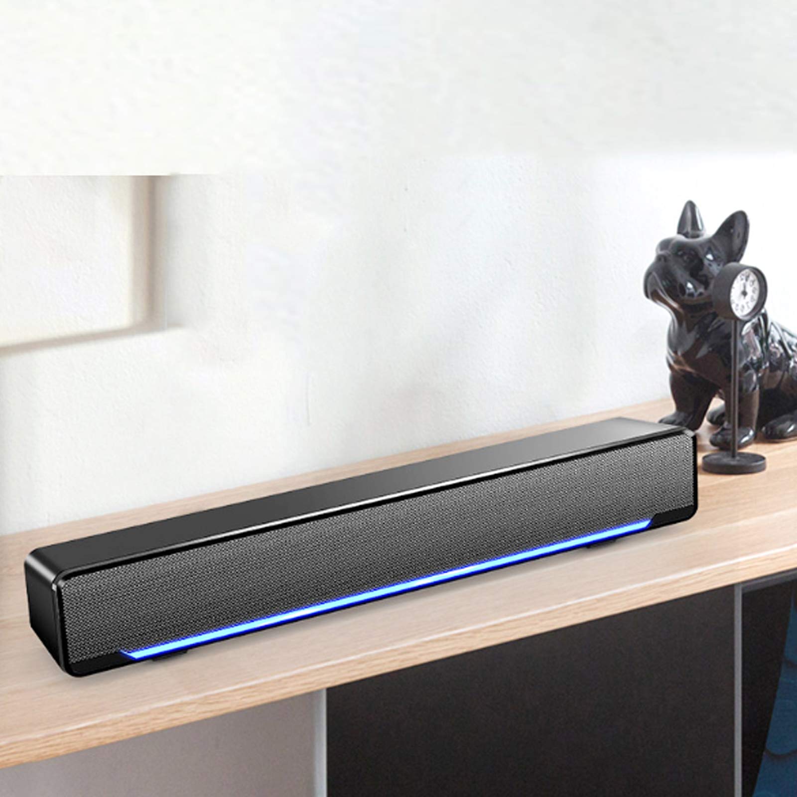 Sound Bar Przewodowy Bezprzewodowy dźwięk przestrzenny 3D Soundbar 2.0 Kanał, Głośnik audio Bluetooth do telewizora, Złącze HDMI ARC/Optyczne/Aux/USB Głośnik Bluetooth, Czarny The New