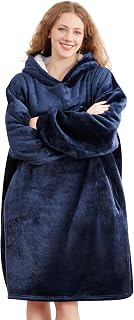 AmyHomie Wearable Blanket Hoodie: Oversized Sherpa Fleece with Hood & Pockets