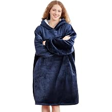 AmyHomie Wearable Blanket Hoodie for Adults &amp; Teens,Oversized Sherpa Hooded Blanket,Warm Cozy Blanket Sweatshirt as Christmas Birthday Gifts for Women Men