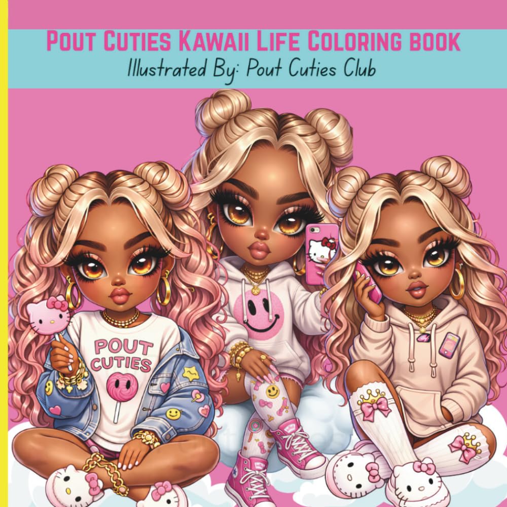 Pout Cuties: Kawaii Life Coloring Book