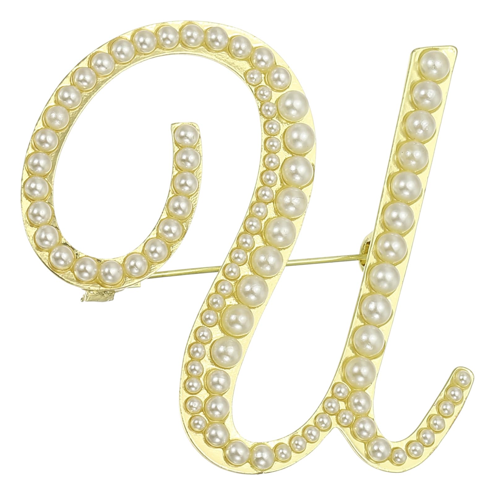 PATIKIL Letter Brooch Pins, Pearl Initial Alphabet Letter Lapel Badges Pin for Women Men Girl Wife Suits Clothes Dress Bouquet Coat Hat Bag Craft Party