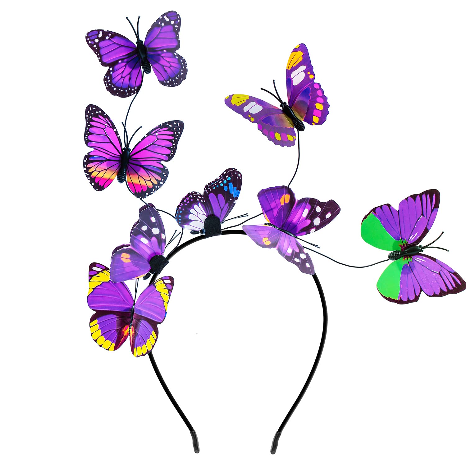 plainshe Alas de mariposa para niñas, disfraz de mariposa para Halloween, alas de hadas para niños, juego de 3 capas de mariposa