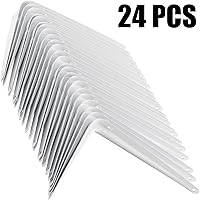 Vista 5 de KEILEOHO 24 Pack 6 x 8 Inches Shelf Brackets, Heavy Duty L Metal Wall Corner Angle Shelf Brackets with Screws, Bracket Supports for Hanging Shelves