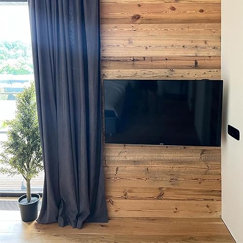 Miniatura 35 de Tablas Shiplap para pared, tablones de madera recuperada para decoración rústica, juego de 12 tablones de madera de granero (32 x 4 x 0.3 pulgadas)