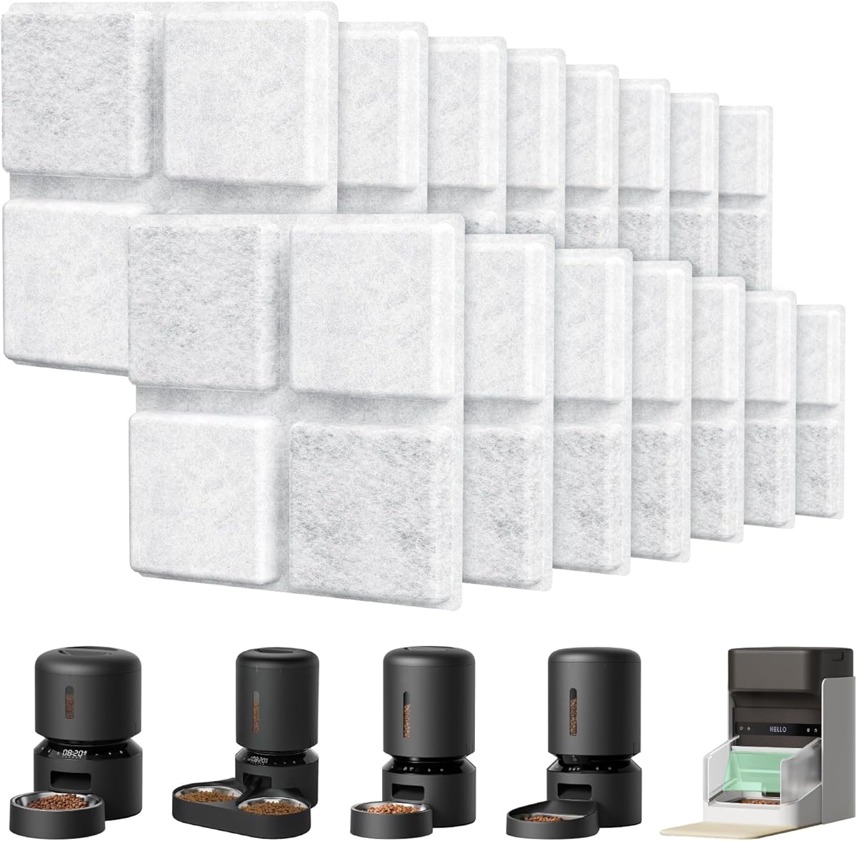 Caehomly 15 Pack Pet Food Desiccant Bags for Petlibro Automatic Cat dog Feeders, Keep Pet Food Dry and Fresh, for Model PLAF001, PLAF101, PLAF005, PLAF006, PLAF103, PLAF203