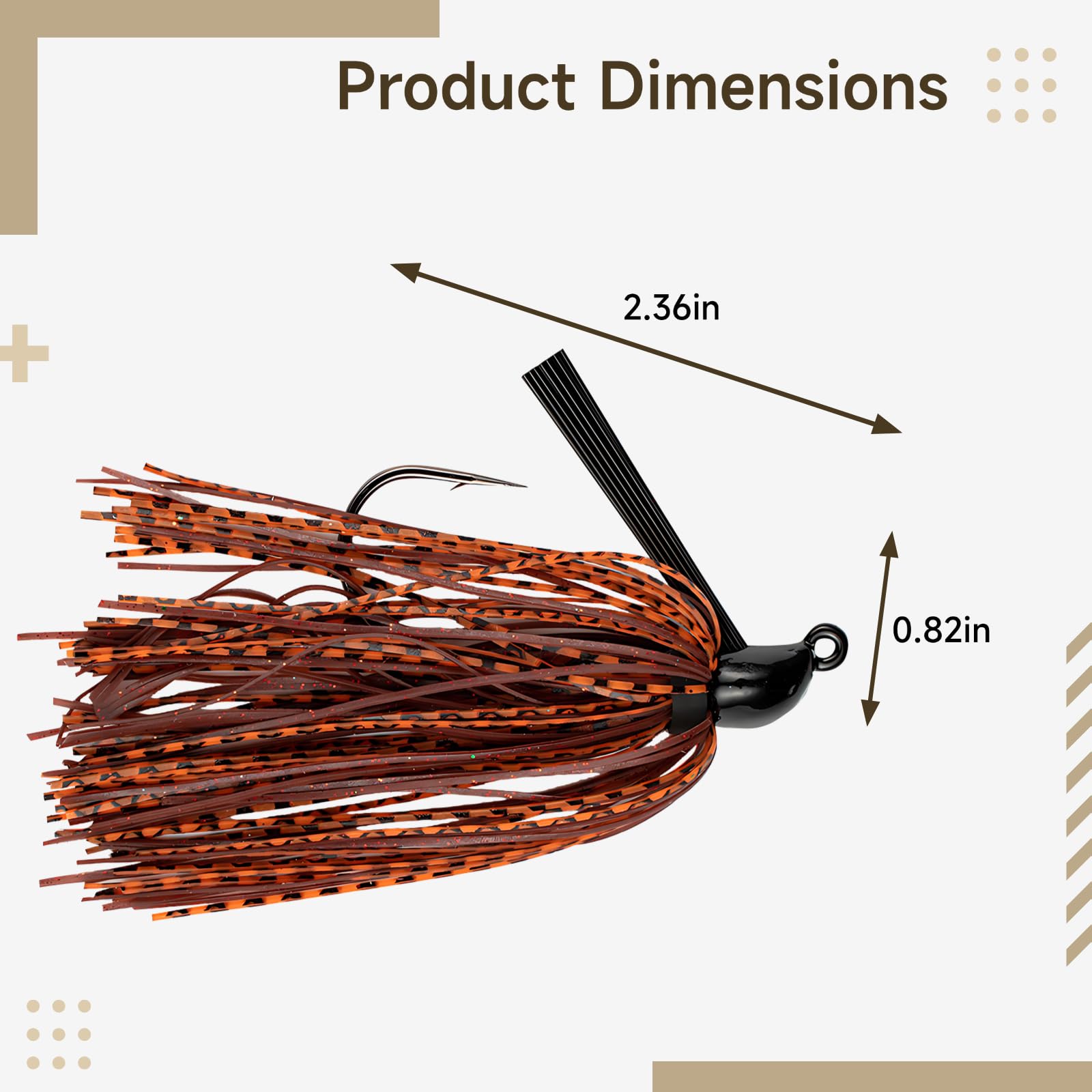 10 Stück hängerarme Jigköpfe, 0,5 oz / 14 g Angelköder, Mustad-Haken Swim Jig, Bass Jig mit Silikonfransen, Angelköder und Tackle mit Hänger-Schutzdesign