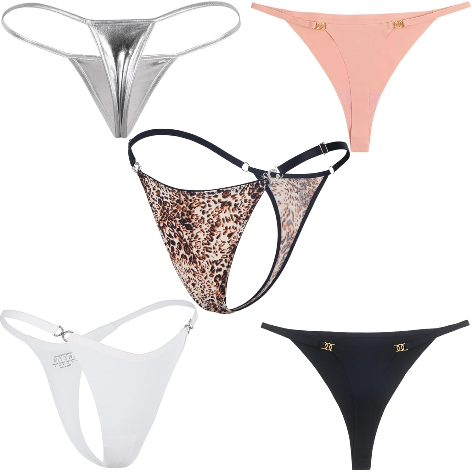 ohyeah Sexy G-String Thongs for Women Pack Womens Thongs Underwear Cotton Crotch Bikini Panties Ladies Underwear Panties Sexy