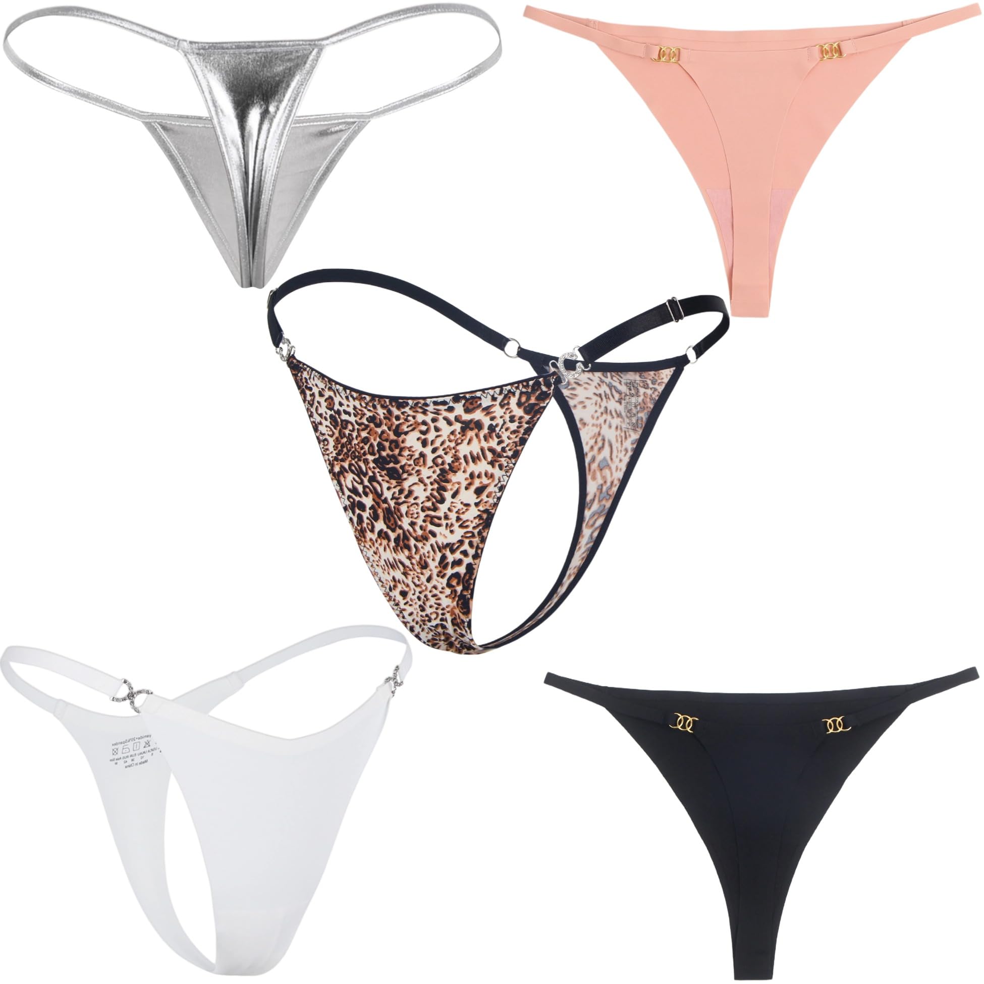 ohyeah Sexy G-String Thongs for Women Pack Womens Thongs Underwear Cotton Crotch Bikini Panties Ladies Underwear Panties Sexy