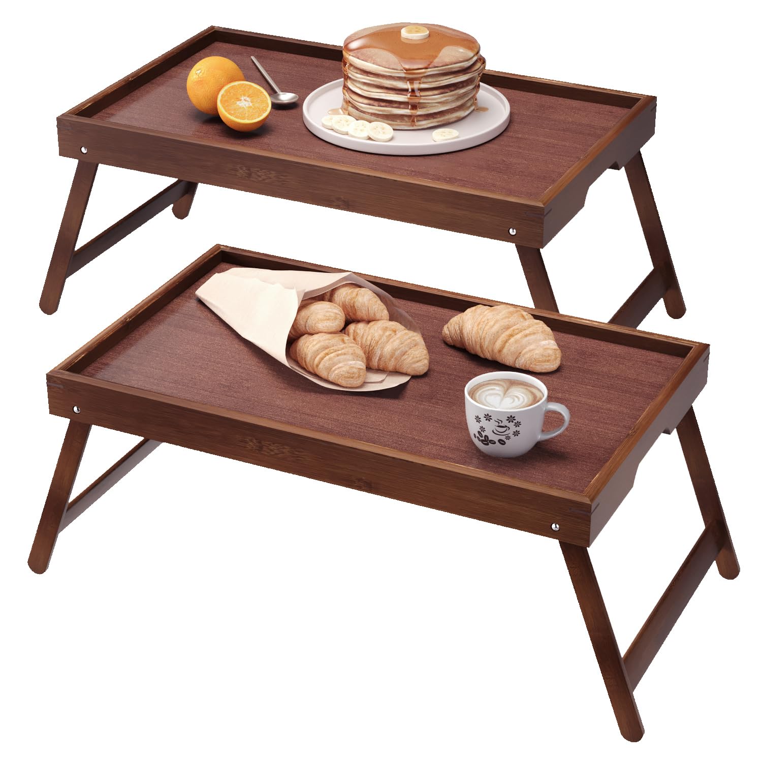 Bamboo Bed Tray Tables - 2 Pack -10