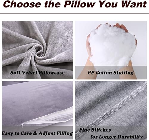 Miniatura 3 de MOON PINE Almohada de embarazo en forma de U para dormir y funda de almohada de repuesto