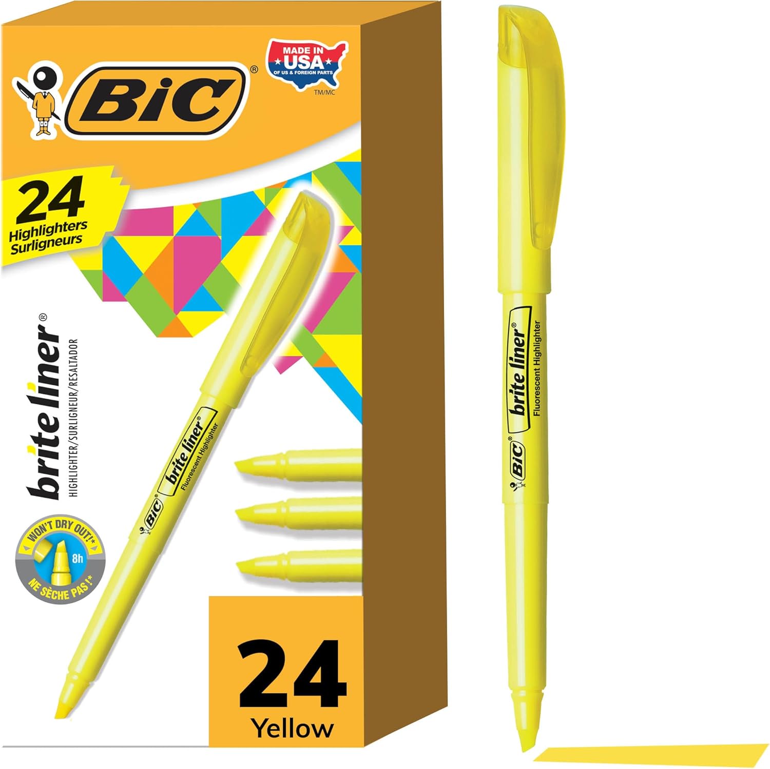 Comprar BIC Brite Liner Highlighters, Chisel Tip, 5Count Pack of