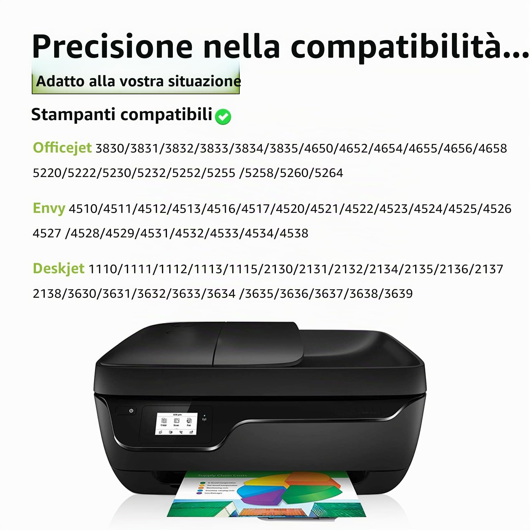 CMYBabee 302 XL 302XL Cartucce d'inchiostro Rigenerate per Cartucce HP 302 Nero e Colore per Envy 4520 4522 4527 DeskJet 1110 2130 3630 3632 3634 3636 Officejet 3830 3833 3834 4650 4657 5220 5230 5232