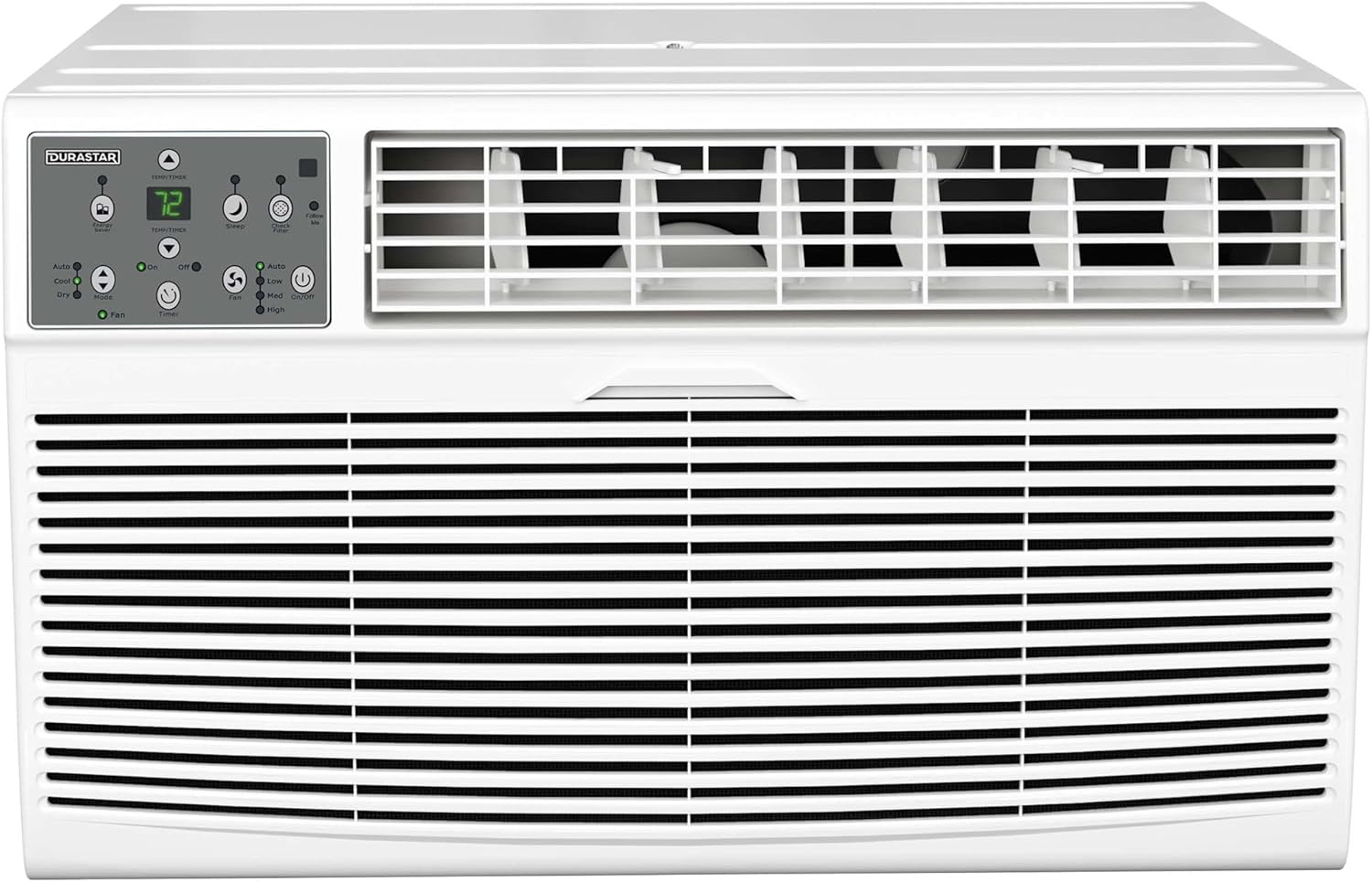 DRTHC081XNA1 8,000 BTU 115V Through the Wall Air Conditioner with 4200 BTU Supplemental Heating and Remote Control - White Wall Not Sleeve Included Cooling Area 350 Sq. Ft.