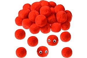 Decorative Red Pom Poms for Valentine's Day Celebrations