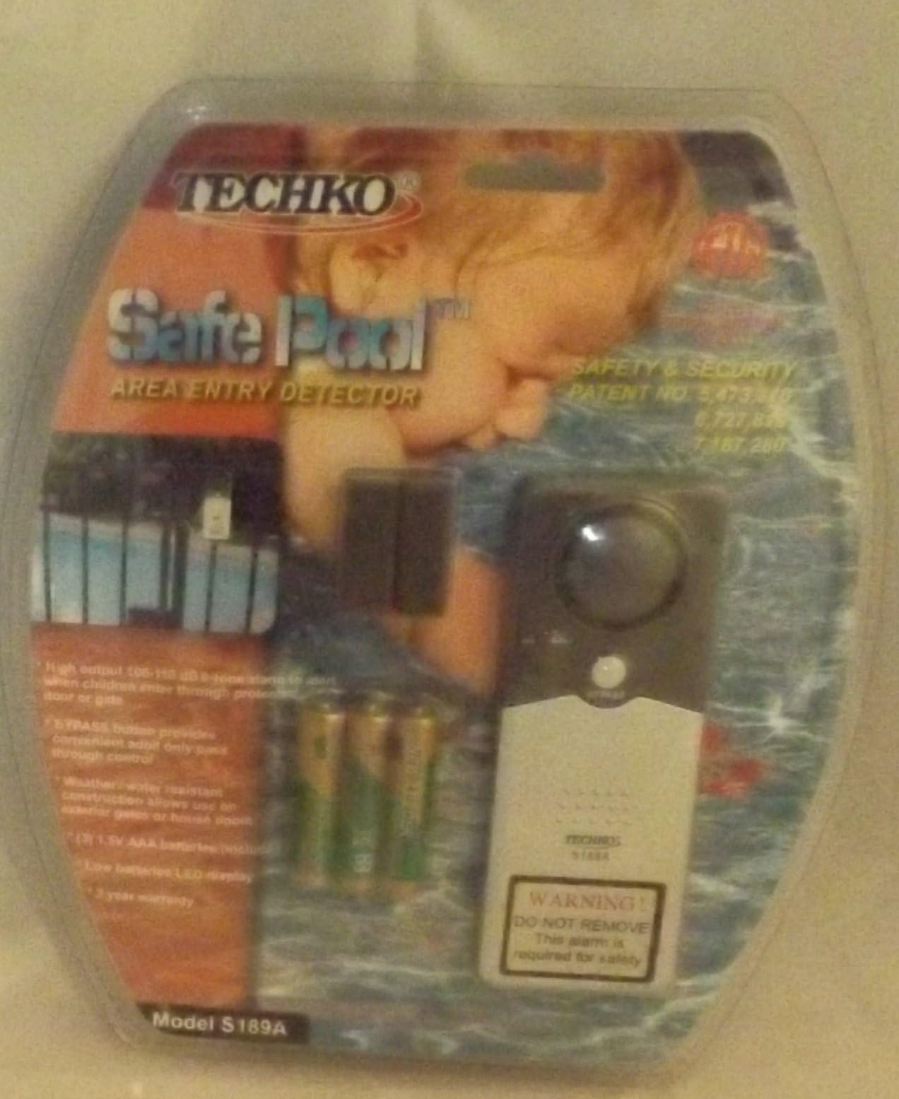 Techko S189A Ultra Slim Pool Safety and Entry Alarm