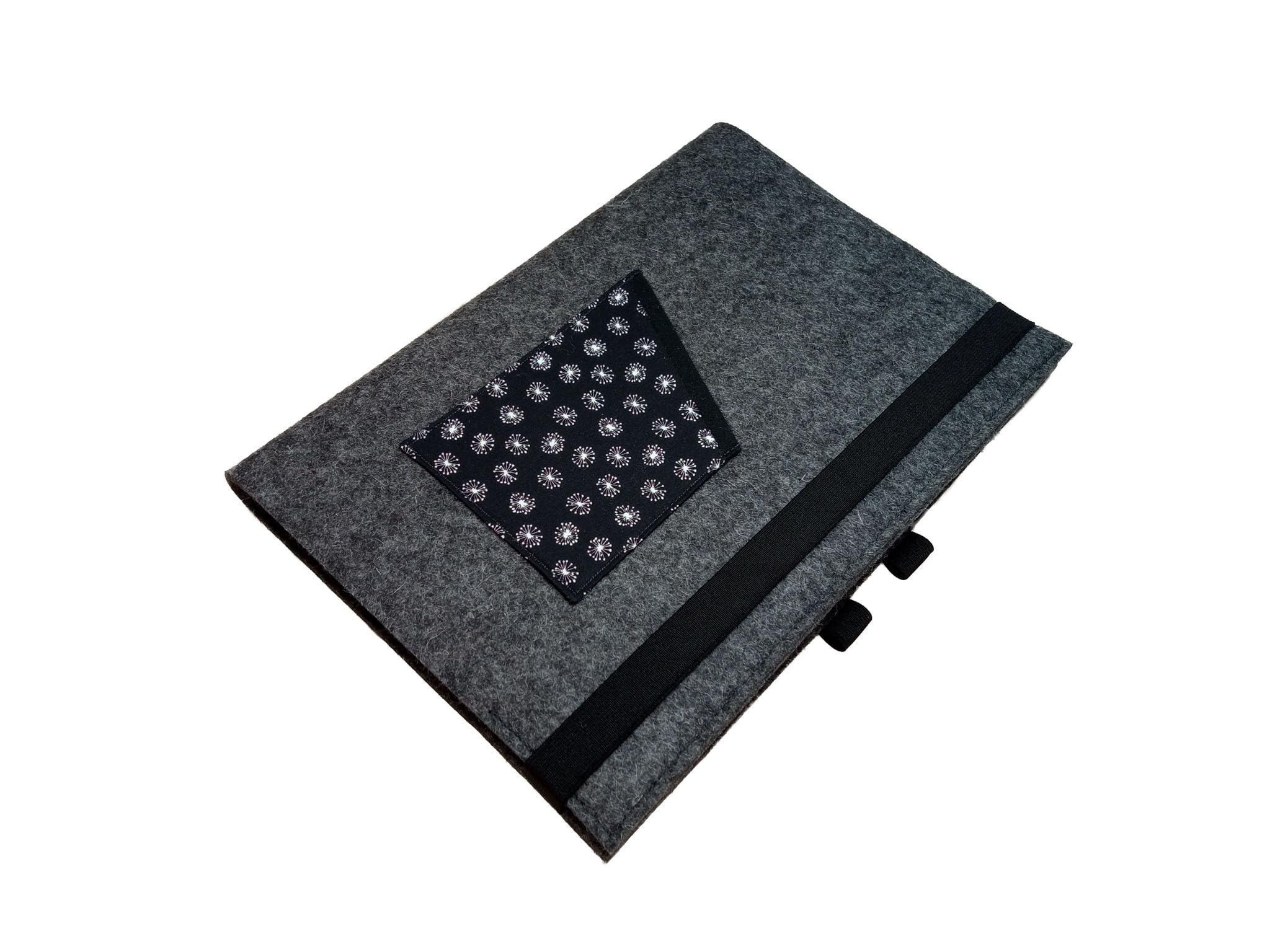 Kalenderhülle A4 Filz für Lehrerkalender Hardcover Buch Wollfilz mit Vorderfach für Buchkalender bis max. H 32cm x B 23 cm x T 3 cm herstellbar