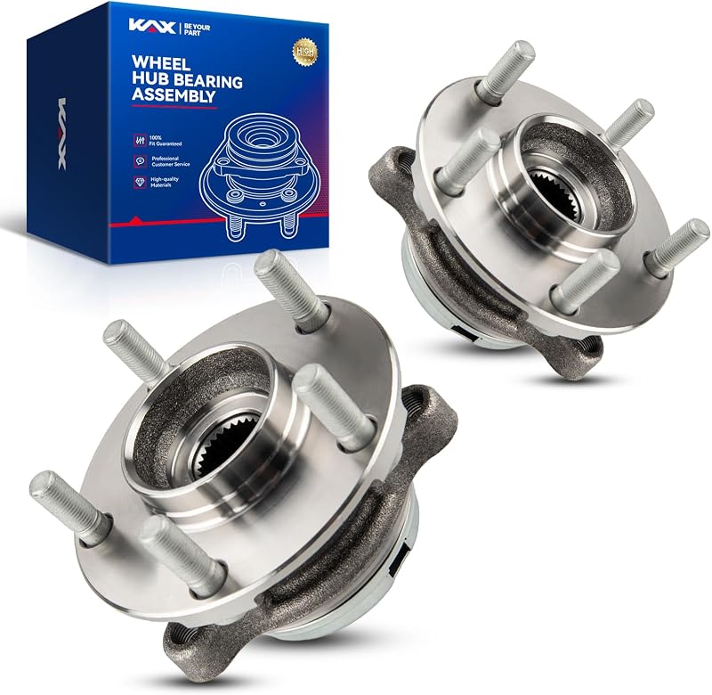 Par de cubos de roda com rolamento dianteiro KAX 513310 para Nissan Murano e Nissan Quest – 2 unidades