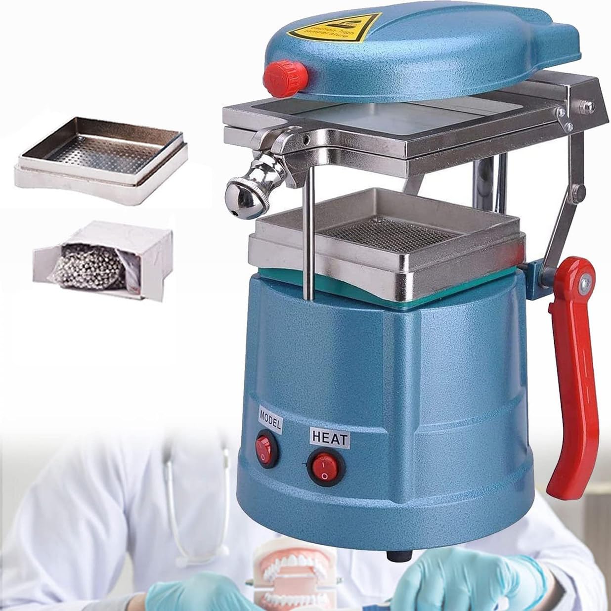 Vakuumformer-Form- und Formmaschinen-Laborausrüstung, 1000-W-Dental-Vakuumformer-Maschinen-Thermoform-Laborausrüstung, für Zahnkliniken und klinische Studien